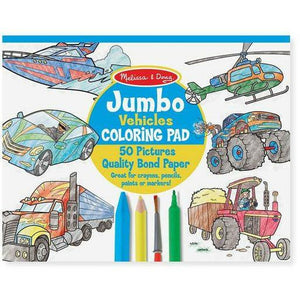 Jumbo Coloring Pad - Vehicles